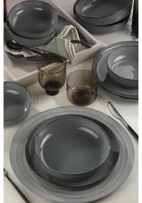 Set da tavola 12 pezzi grigio/porcellana