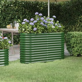 Letto Giardino Acciaio Verniciato A Polvere 114x40x68 Cm Verde /