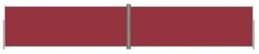 Tenda da Sole Laterale Retrattile Rossa 220x1200 cm