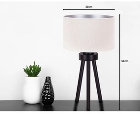 Duolla - Lampada da tavolo LYON 1xE27/15W/230V diametro 30 cm color crema