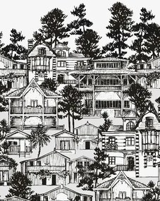 Isidore Leroy Carta da parati panoramica Première Ligne - Grisaille