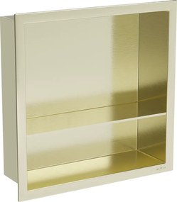 Mexen X-Wall-R mensola incassata con cornice e ripiano 30 x 30 cm, oro spazzolato - 1950303010S