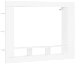 Mobile Porta TV Bianco 152x22x113 cm in Legno Multistrato