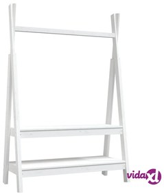 vidaXL Appendiabiti Bianco 100x45,5x150 cm Legno Massello di Pino