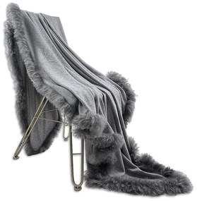 Coperta di lana e pelliccia 140x180 cm - Native Natural