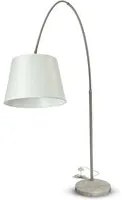 Piantana Led Ricurva Con Portalampada E27 (Max 60W) Colore Bianco - Altezza 196Cm - Vtac