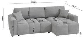 Divano angolare verde chiaro allungabile (con composizione variabile) Luki – Ropez