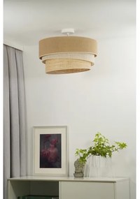 Duolla - Lampadario a plafone YUTE TRIO 1xE27/15W/230V diametro 45 cm marrone/grigio/beige