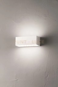 Applique falco bianco led 4000k 780lm 12w l.23cm biemissione ip65