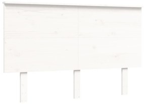 Giroletto con Testiera Bianco 140x190 cm in Legno Massello