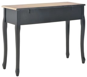 280046  dressing console table with 3 drawers black