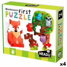 Puzzle HEADU Montessori Bosco (4 Unità)