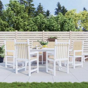 Cuscini Per Sedia 6 Pz Beige 100x50x3 Cm İn Tessuto Oxford /