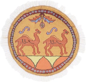Agra Tappeto orientale 50x50 (Indian) Annodato A Mano