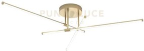 Elia/plgd o lampadario a soffitto a led in metallo oro verniciato 3...