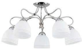 Lampadario a plafone FILA 5xE27/15W/230V cromo lucido