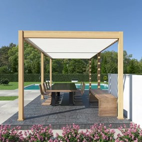 Pergola bioclimatica Ombréa autoportante 3x6M in alluminio