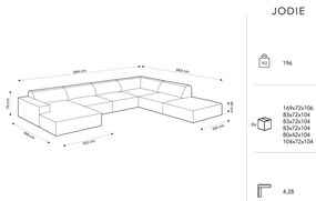 Divano angolare beige in tessuto bouclé (angolo destro) Jodie - Micadoni Home