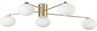 Plafoniera Contemporanea Hermes Metallo Ottone 5 Luci G9 3W 3000K Luce Calda