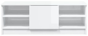 Mobile Porta TV Bianco Lucido 102x35,5x36,5cm Legno Multistrato