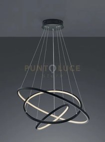 Aaron sospensione led antracite 3 anelli con tecnologia " wiz " mul...