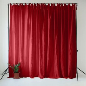 Tenda rossa in lino 140x250 cm Lava Falls – Linen Tales