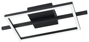 Plafoniera LED design Amandolo, nero 40x20 cm EGLO