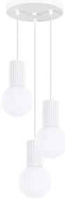 Sollux SL.1710 - Lampadario a sospensione con filo HALO 3xG9/8W/230V diametro 25 cm bianco