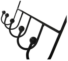 Attaccapanni da parete nero in metallo con scaffale 42 cm Almeria – Garden Pleasure