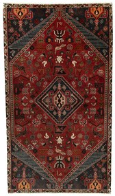 Shiraz Tappeto 80 x 150 Rosso (Iran) Annodato A Mano