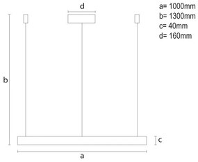 Lampadario a sospensione con filo LED dimmerabile LED/72W/230V 3000-6500K + telecomando