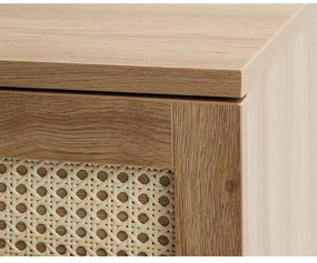 Cassettiera bassa effetto rovere naturale 80x75 cm Pensacola - Unique Furniture