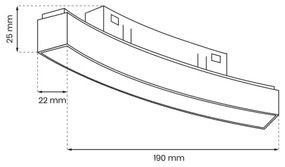Luce LED per sistema binario MAGNETIC TRACK LED/10W/48V 3000K nero