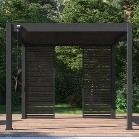 Pannello laterale con lamelle orizzontali 1M Ombréa - Antracite