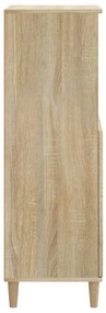 Credenza rovere sonoma 60x36x110 cm in legno multistrato