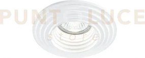 Incasso spettro bianco tondo 1 luce attacco gu10 11,5x4,9cm in gess...