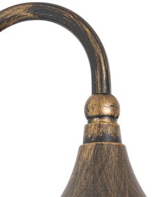 Lampada da parete per esterni oro antico IP44 con sensore di movimento - Daphne