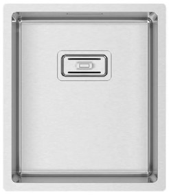 Lavello 1 vasca RODI Box Lux 34 piletta quadra inox L 44 x L 38 x P 20 cm argento