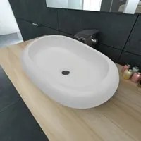 Lavello Bianco in Ceramica di Lusso Ovale 63 x 42 cm cod mxl 54050