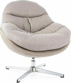 Poltrona Peggie in tessuto grigio - Tap.234/beige Tap.235