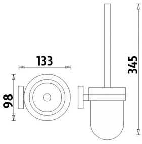 NIMCO UN 13094WN-26 - Scopino a parete UNIX opaco vetro/cromo lucido