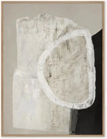 Quadro su tela incorniciato dipinto a mano White Stone