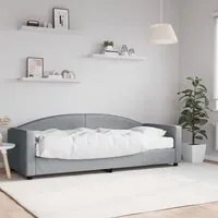 Divano Letto con Materasso Grigio Chiaro 80x200 cm in Tessuto 3197165