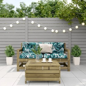 Set divani da giardino 3pz con cuscini legno impregnato di pino