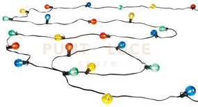 Stringa elettrificata picnic nera 25 luci attacco e12 0,3w luce ros...