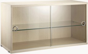 Vetrina con ante scorrevoli in vetro String System, larg. 78 x prof. 30 cm