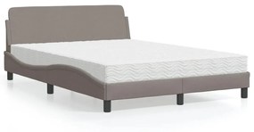 Letto Con Materasso Tortora 120x200 Cm İn Tessuto /