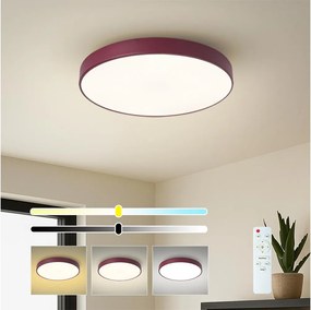 Brilagi-LED dimmerabile plafoniera POOL LED/48W/230V 3000-6000K 40 cm bordeaux+telecomando