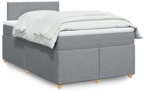 Giroletto A Molle Con Materasso Grigio Chiaro 120x200cm Tessuto /