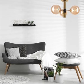 Lampadario a sospensione con supporto rigido ROLLO 3xG9/5W/230V oro/fumé beige